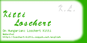 kitti loschert business card